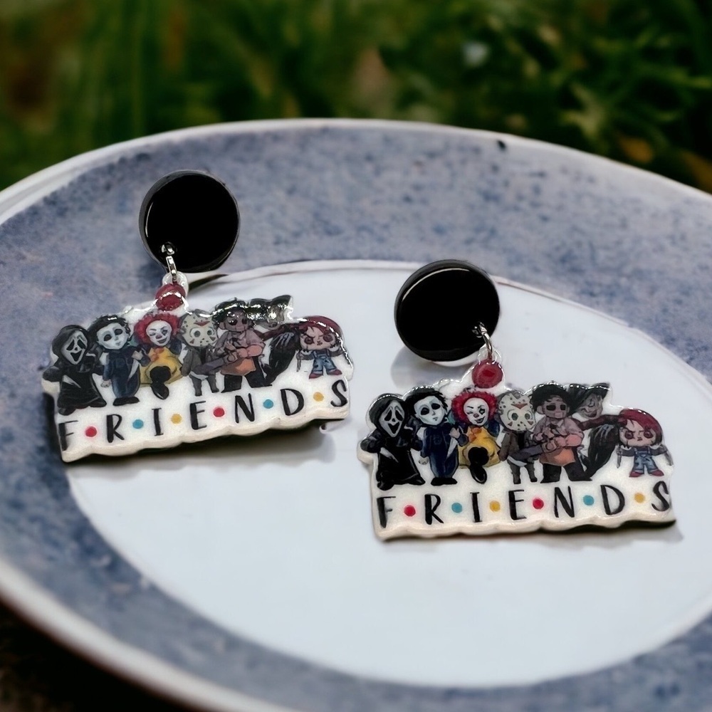 Spooktacular Halloween FRIENDS Earrings, Perfect for Boo-tiful Celebrations! NWT